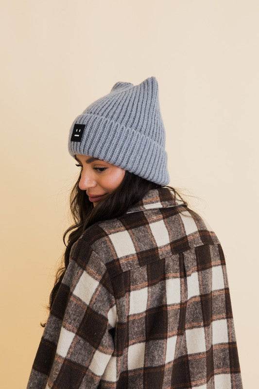 Chill Vibes Soft Ribbed Squared Face Beanie - Shop Style & More | Fresh Looks, Everyday Deals & Free Shipping