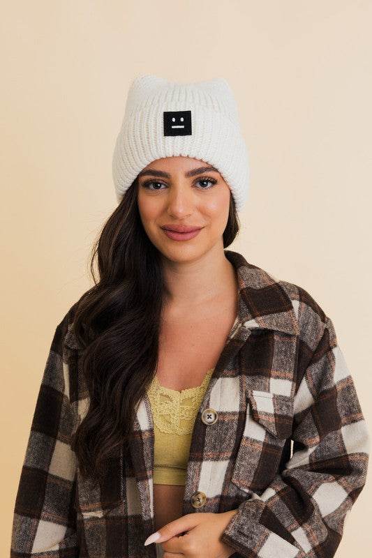 Chill Vibes Soft Ribbed Squared Face Beanie - Shop Style & More | Fresh Looks, Everyday Deals & Free Shipping