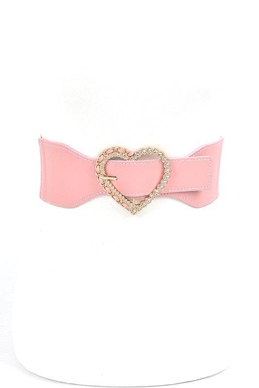 Crystal Heart Buckle Elastic Belt - Shop Style & More | Fresh Looks, Everyday Deals & Free Shipping