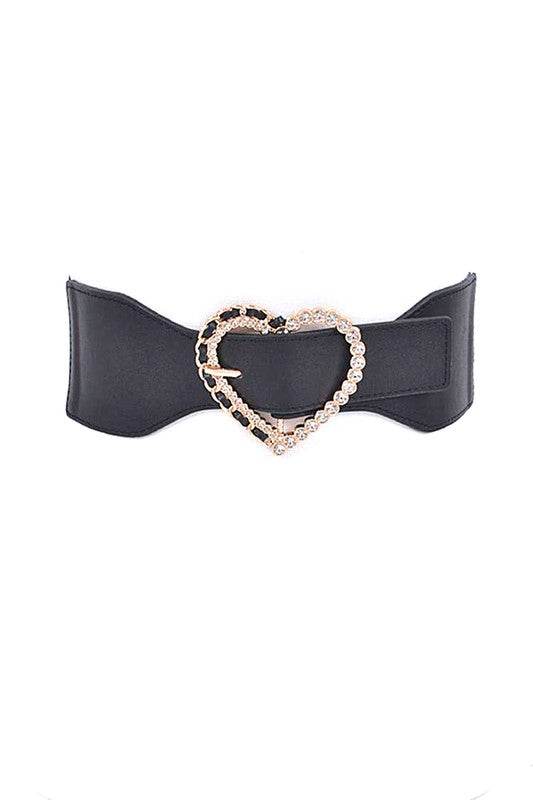 Crystal Heart Buckle Elastic Belt - Shop Style & More | Fresh Looks, Everyday Deals & Free Shipping