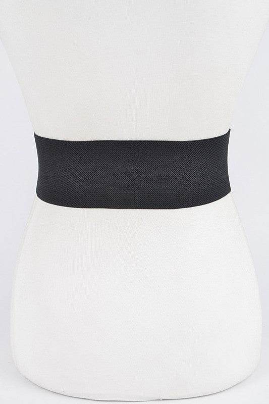 Plus Size Crystal Logo Buckle Elastic Belt - Shop Style & More | Fresh Looks, Everyday Deals & Free Shipping