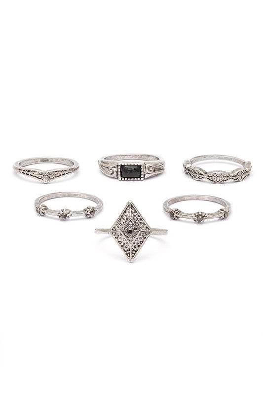 6 PC Assorted Ring Set - Shop Style & More | Fresh Looks, Everyday Deals & Free Shipping