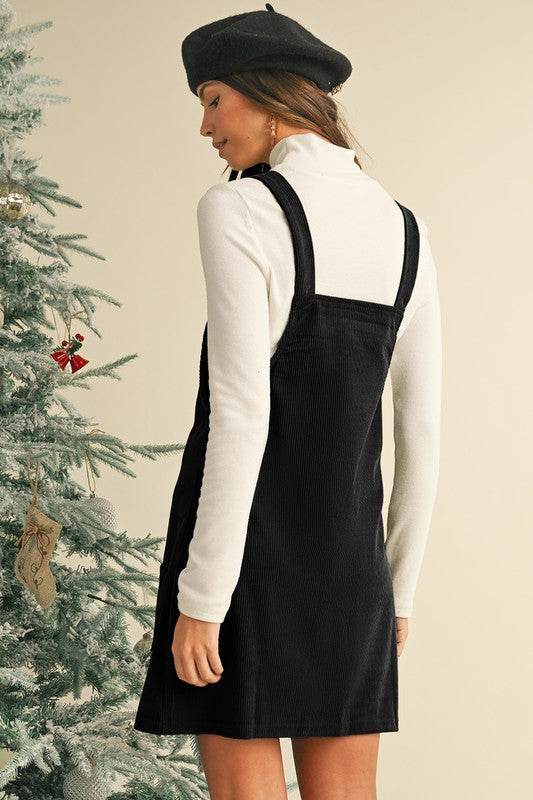 Corduroy Front Pockets Overall Dress - Shop Style & More | Fresh Looks, Everyday Deals & Free Shipping
