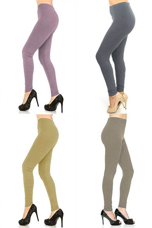 Peach Skin Solid Color Leggings - Shop Style & More | Fresh Looks, Everyday Deals & Free Shipping