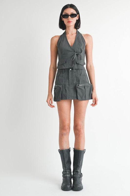 EXPOSED CARGO POCKET MINI SKIRT - Shop Style & More | Fresh Looks, Everyday Deals & Free Shipping