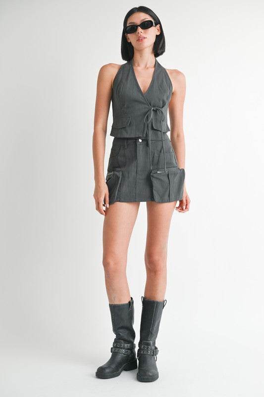EXPOSED CARGO POCKET MINI SKIRT - Shop Style & More | Fresh Looks, Everyday Deals & Free Shipping