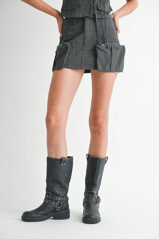 EXPOSED CARGO POCKET MINI SKIRT - Shop Style & More | Fresh Looks, Everyday Deals & Free Shipping