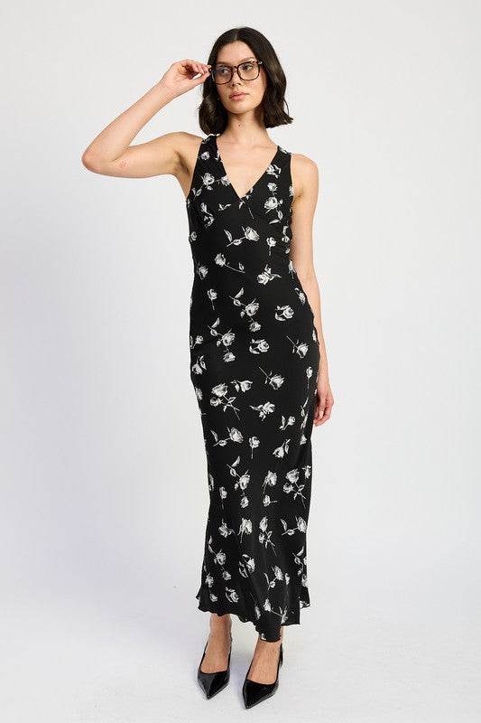 FLORAL V NECK MAXI DRESS - Shop Style & More | Fresh Looks, Everyday Deals & Free Shipping