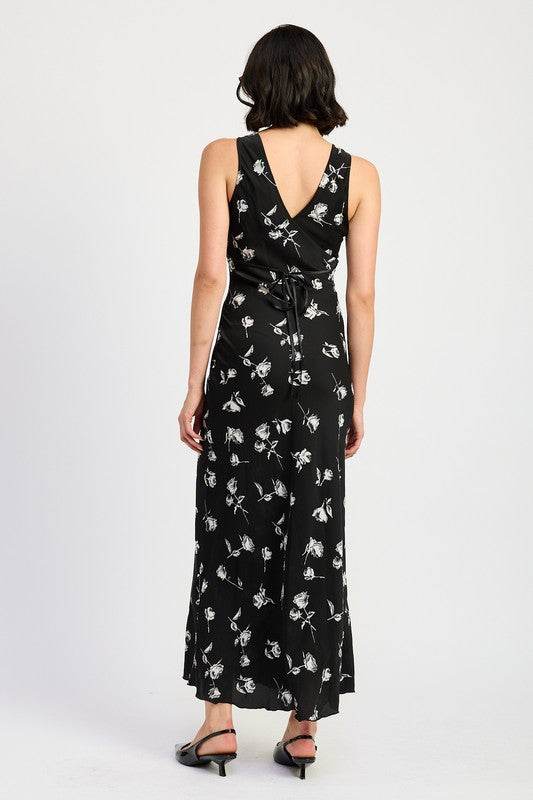 FLORAL V NECK MAXI DRESS - Shop Style & More | Fresh Looks, Everyday Deals & Free Shipping