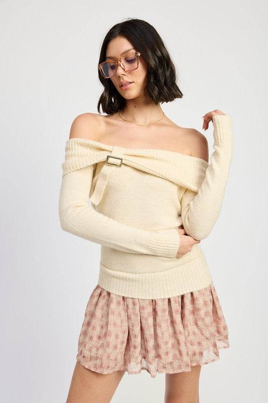 MIXED MEDIA OFF SHOULDER MINI DRESS - Shop Style & More | Fresh Looks, Everyday Deals & Free Shipping