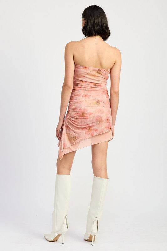 FLORAL ASYMMETRICAL STRAPLESS MINI SKIRT - Shop Style & More | Fresh Looks, Everyday Deals & Free Shipping