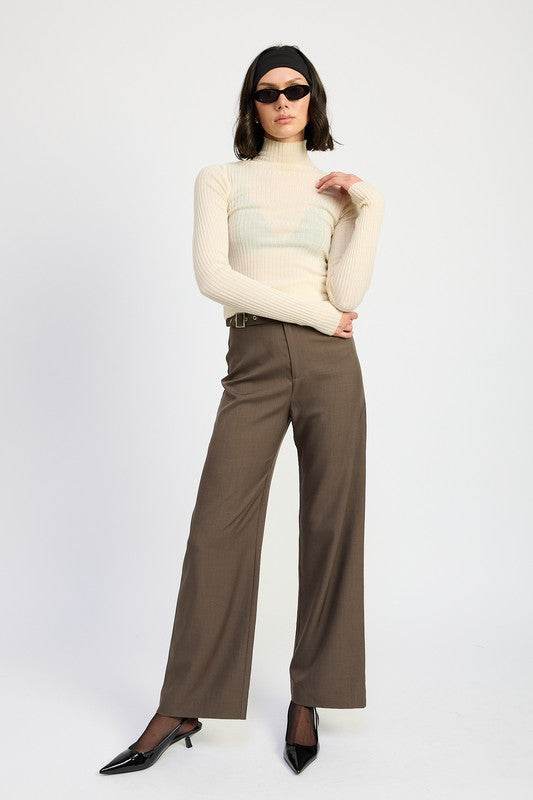 TROUSER PANTS WTIH ADJUSTABLE WAIST BAND BUCKLE - Shop Style & More | Fresh Looks, Everyday Deals & Free Shipping