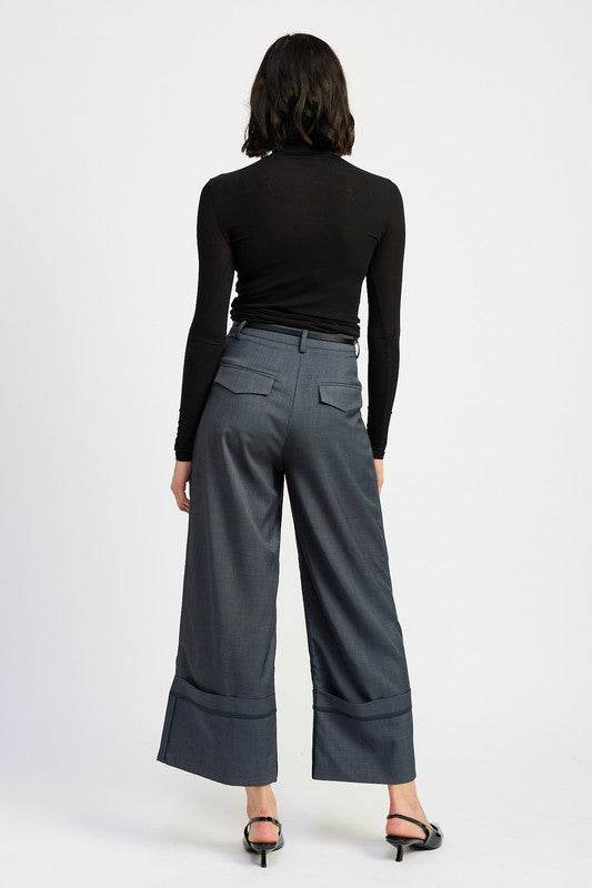 FOLD OVER PLEATED PANTS - Shop Style & More | Fresh Looks, Everyday Deals & Free Shipping
