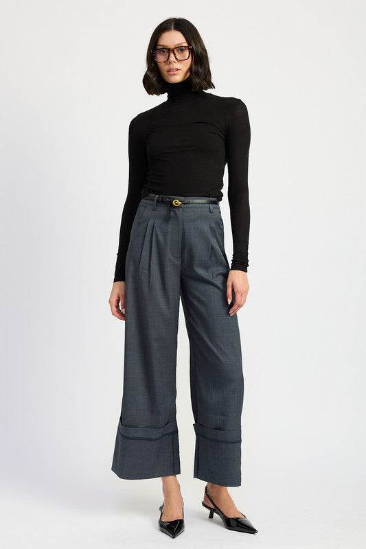 FOLD OVER PLEATED PANTS - Shop Style & More | Fresh Looks, Everyday Deals & Free Shipping