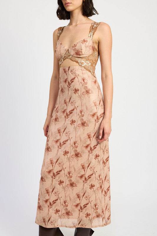 LACE CONTRAST MAXI DRESS - Shop Style & More | Fresh Looks, Everyday Deals & Free Shipping