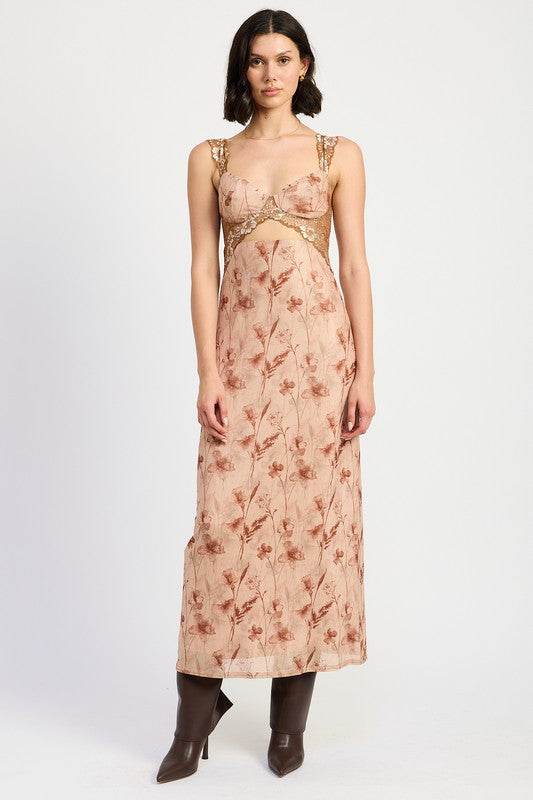 LACE CONTRAST MAXI DRESS - Shop Style & More | Fresh Looks, Everyday Deals & Free Shipping