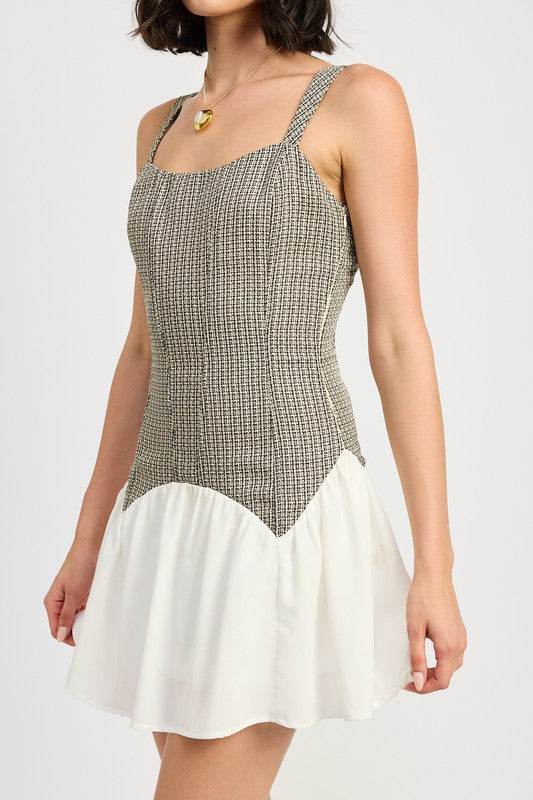 CONTRASTED CORSET MINI DRESS - Shop Style & More | Fresh Looks, Everyday Deals & Free Shipping