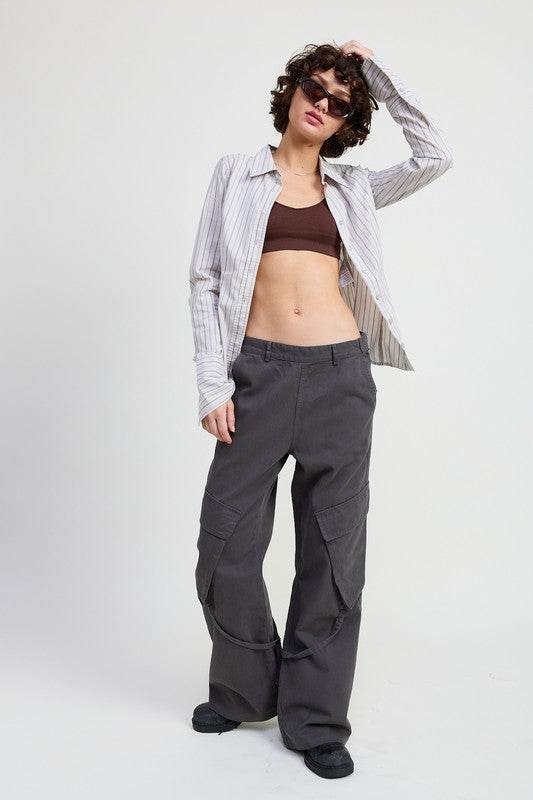 CARGO PANTS WITH POCKET DETAIL - Shop Style & More | Fresh Looks, Everyday Deals & Free Shipping