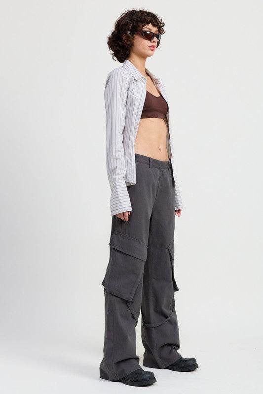 CARGO PANTS WITH POCKET DETAIL - Shop Style & More | Fresh Looks, Everyday Deals & Free Shipping