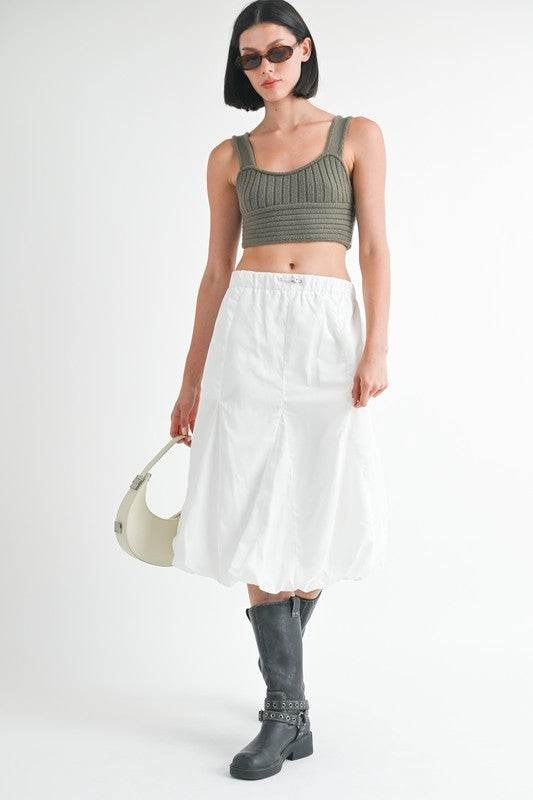 PARACHUTE BUBBLE MIDI SKIRT - Shop Style & More | Fresh Looks, Everyday Deals & Free Shipping