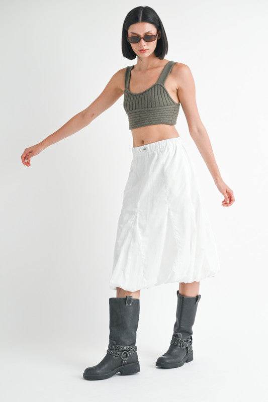 PARACHUTE BUBBLE MIDI SKIRT - Shop Style & More | Fresh Looks, Everyday Deals & Free Shipping