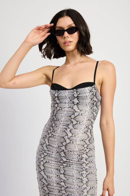 RUCHED BODYCON MIDI DRESS - Shop Style & More | Fresh Looks, Everyday Deals & Free Shipping