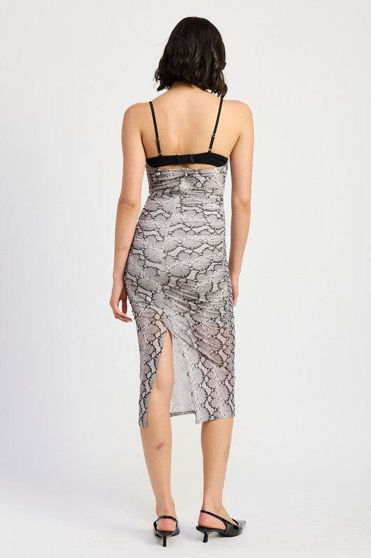 RUCHED BODYCON MIDI DRESS - Shop Style & More | Fresh Looks, Everyday Deals & Free Shipping