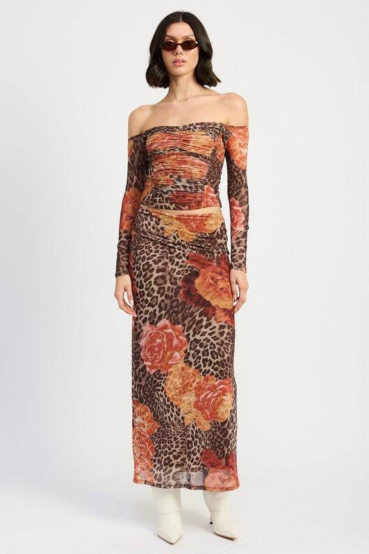 PRINTED MESH MAXI SKIRT - Shop Style & More | Fresh Looks, Everyday Deals & Free Shipping