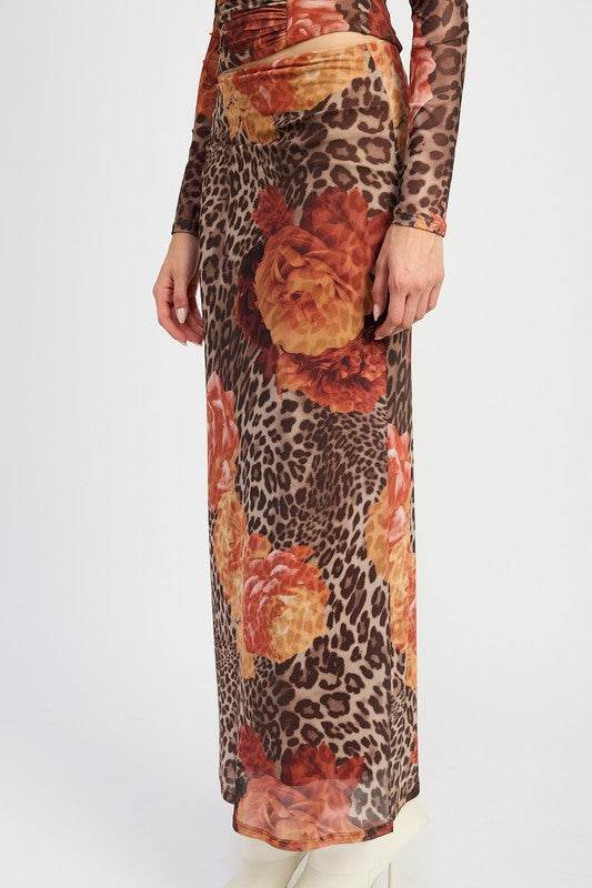 PRINTED MESH MAXI SKIRT - Shop Style & More | Fresh Looks, Everyday Deals & Free Shipping