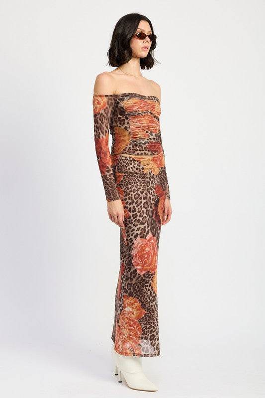 PRINTED MESH MAXI SKIRT - Shop Style & More | Fresh Looks, Everyday Deals & Free Shipping