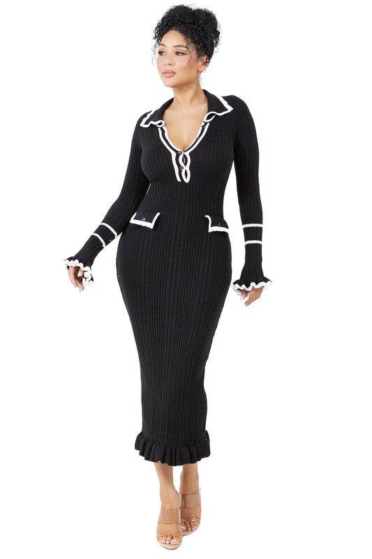 WOMEN FASHION LONG MAXI KNIT DRESS - Shop Style & More | Fresh Looks, Everyday Deals & Free Shipping