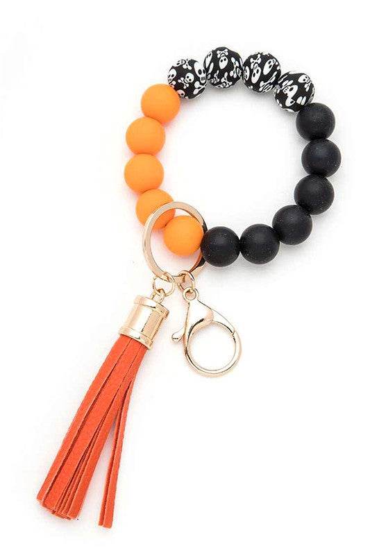 Skull Printed Beads Bracelet Key Chain Bracelet - Shop Style & More | Fresh Looks, Everyday Deals & Free Shipping