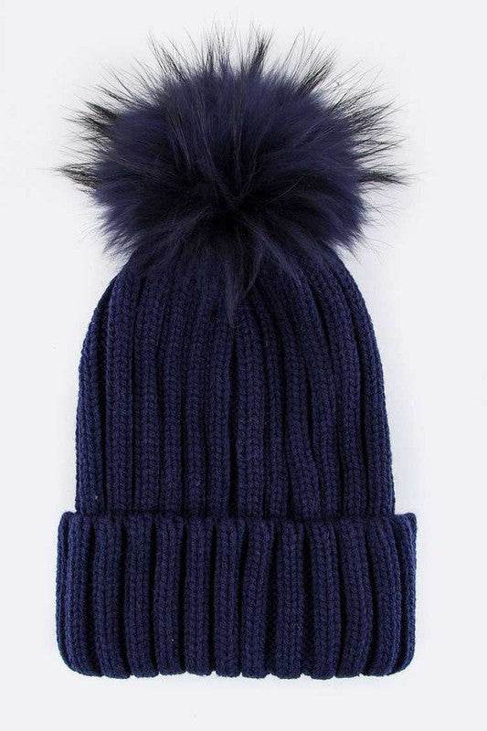Raccoon Fur PomPom Beanie - Shop Style & More | Fresh Looks, Everyday Deals & Free Shipping