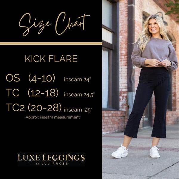 The Delilah - Kick Flare Leggings with Pockets - Shop Style & More | Fresh Looks, Everyday Deals & Free Shipping