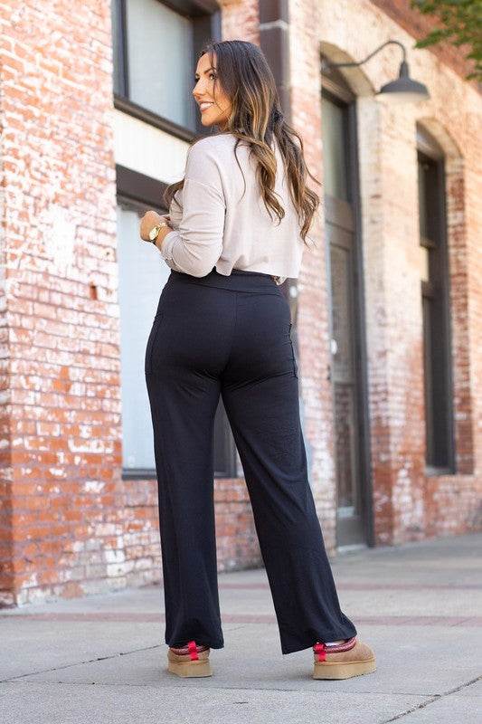 The Serena - Black Luxe Loungers with Pockets - Shop Style & More | Fresh Looks, Everyday Deals & Free Shipping