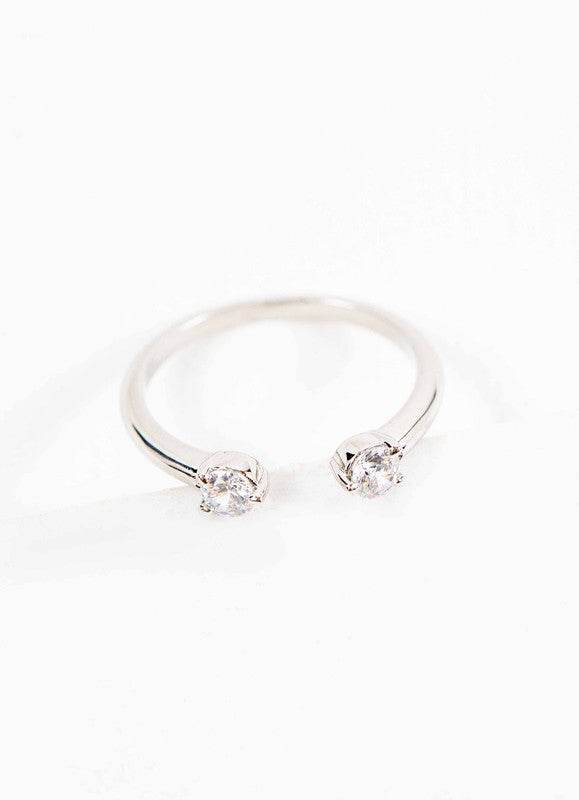 Twin Stone Adjustable Ring - Shop Style & More | Fresh Looks, Everyday Deals & Free Shipping