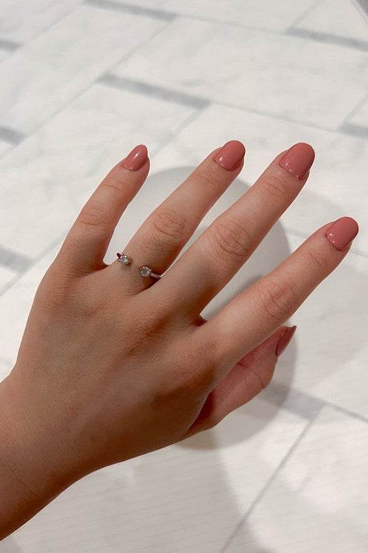 Twin Stone Adjustable Ring - Shop Style & More | Fresh Looks, Everyday Deals & Free Shipping