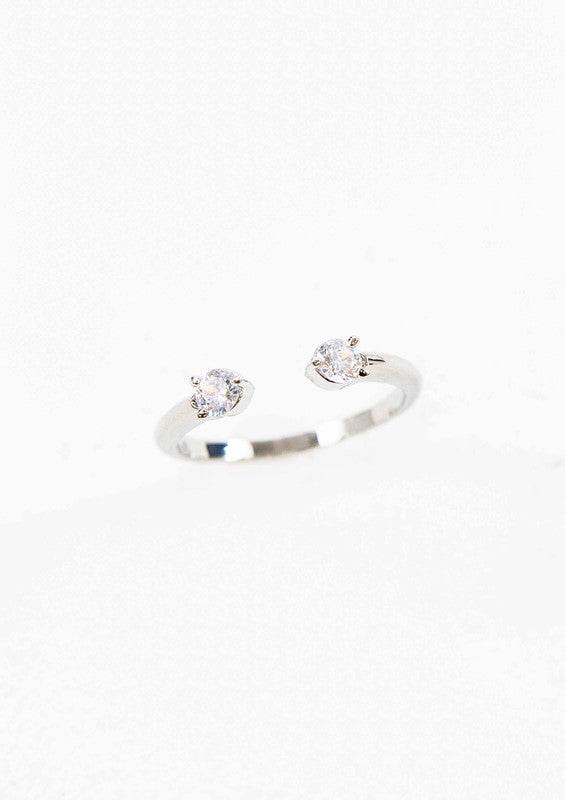 Twin Stone Adjustable Ring - Shop Style & More | Fresh Looks, Everyday Deals & Free Shipping