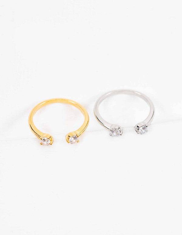 Twin Stone Adjustable Ring - Shop Style & More | Fresh Looks, Everyday Deals & Free Shipping