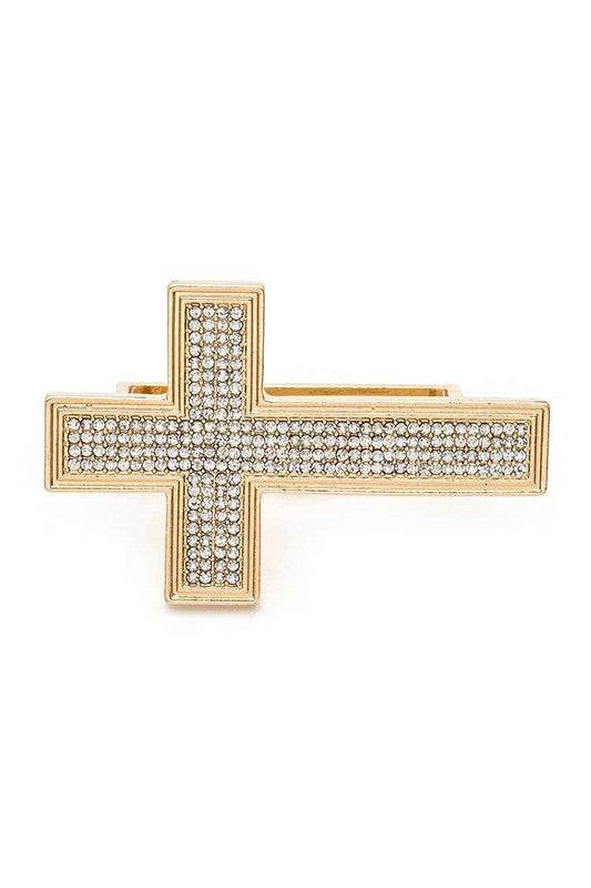 Crystal Cross Knuckle Ring - Shop Style & More | Fresh Looks, Everyday Deals & Free Shipping