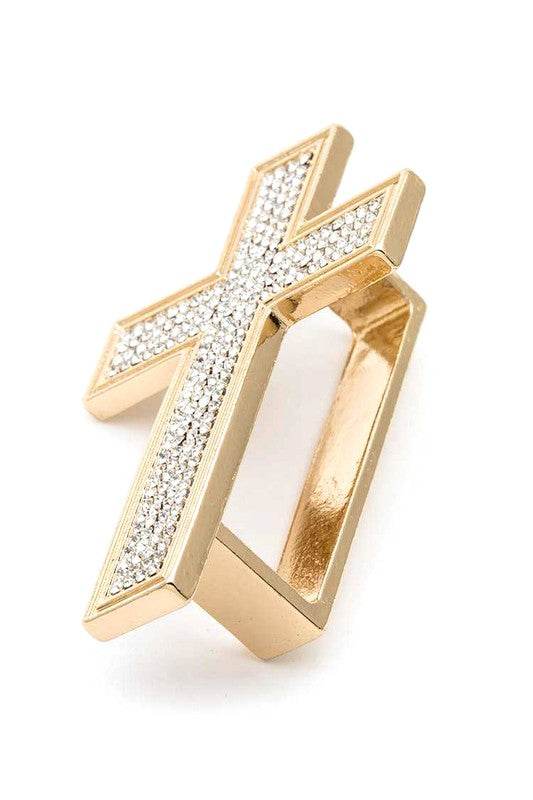 Crystal Cross Knuckle Ring - Shop Style & More | Fresh Looks, Everyday Deals & Free Shipping