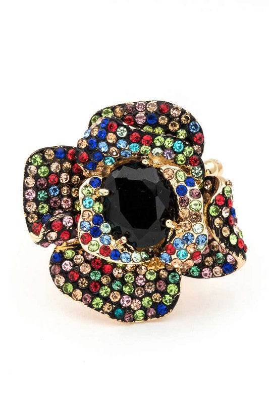 Crystal Flower Iconic Stretch Ring - Shop Style & More | Fresh Looks, Everyday Deals & Free Shipping