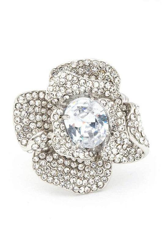 Crystal Flower Iconic Stretch Ring - Shop Style & More | Fresh Looks, Everyday Deals & Free Shipping