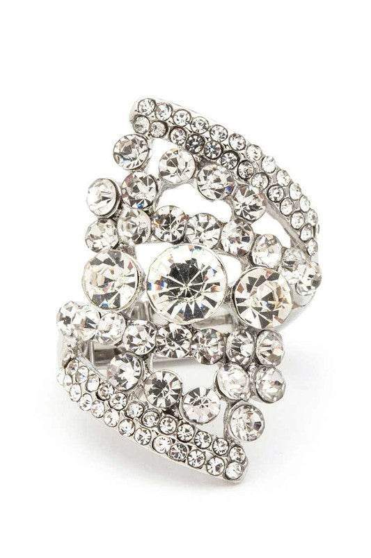 Mix Stone Crystal Statement Stretch Ring - Shop Style & More | Fresh Looks, Everyday Deals & Free Shipping