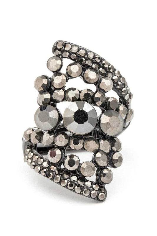 Mix Stone Crystal Statement Stretch Ring - Shop Style & More | Fresh Looks, Everyday Deals & Free Shipping