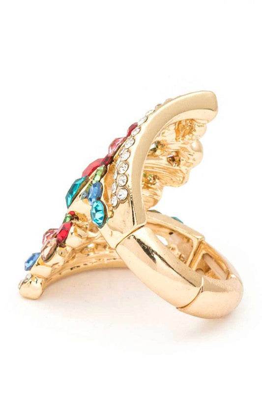 Mix Stone Crystal Statement Stretch Ring - Shop Style & More | Fresh Looks, Everyday Deals & Free Shipping