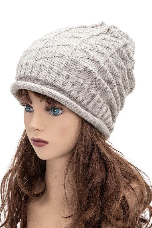 Unisex Raised Knit Slouchy Beanie - Shop Style & More | Fresh Looks, Everyday Deals & Free Shipping