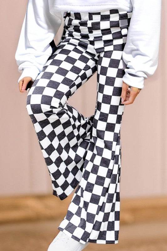 Checkered High Rise Flared Pants - Shop Style & More | Fresh Looks, Everyday Deals & Free Shipping