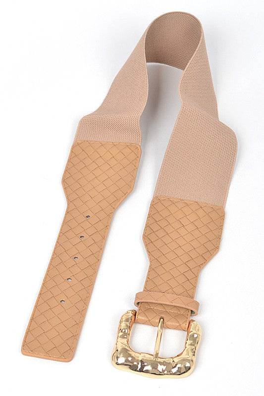 Braided Texture Faux Leather Elastic Belt - Shop Style & More | Fresh Looks, Everyday Deals & Free Shipping