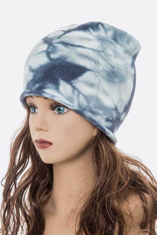 Cotton Tie Dyed Soft Knit Roll Edge Beanie - Shop Style & More | Fresh Looks, Everyday Deals & Free Shipping